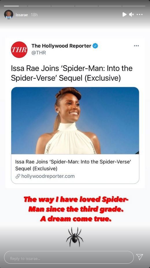 Issa Rae reaccionó a su extraña obsesión por el Hombre Araña y finalmente dio sus frutos
