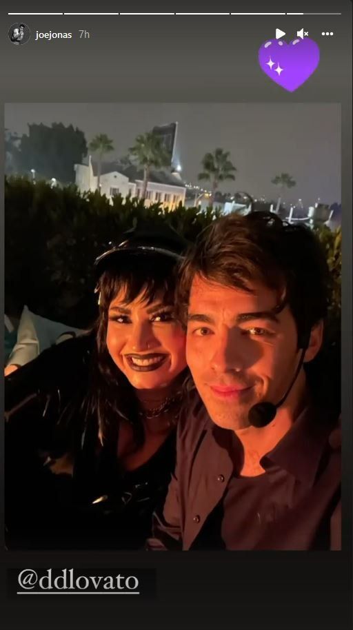 Joe Jonas y Demi Lovato tuvieron una adorable reunión de Halloween