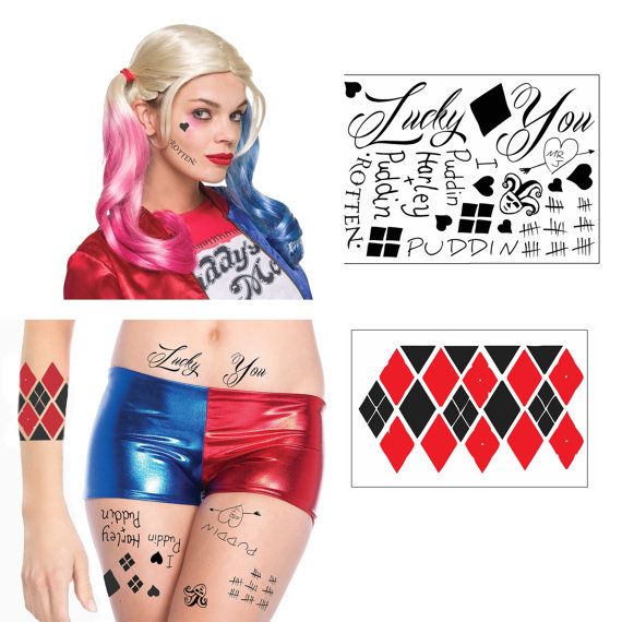 Kā izdarīt Harley Quinn tetovējumus Halloween
