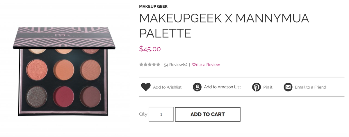 La tavolozza Manny MUA di Makeup Geek è ancora disponibile