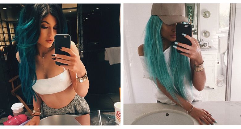 Ist Kylie Jenners blaues Haar eine Perücke?