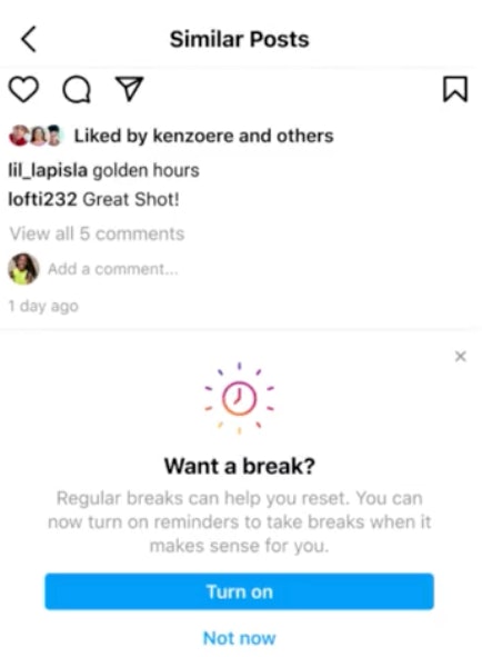 Kuidas Instagrami uus funktsioon Take A Break töötab